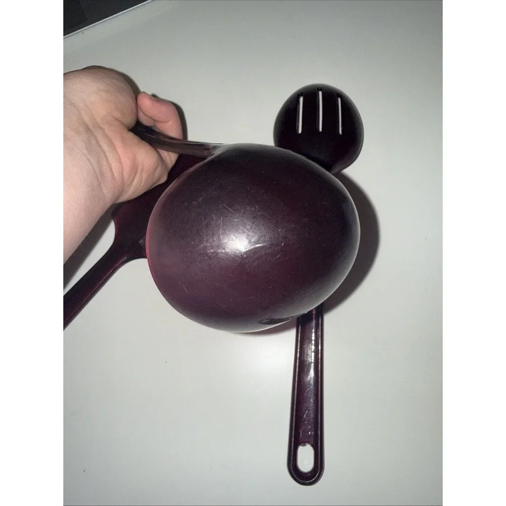 Vintage ULTRATEMP Amber Kitchen Cooking Utensils Robinson Knife Co. USA Lot of 3